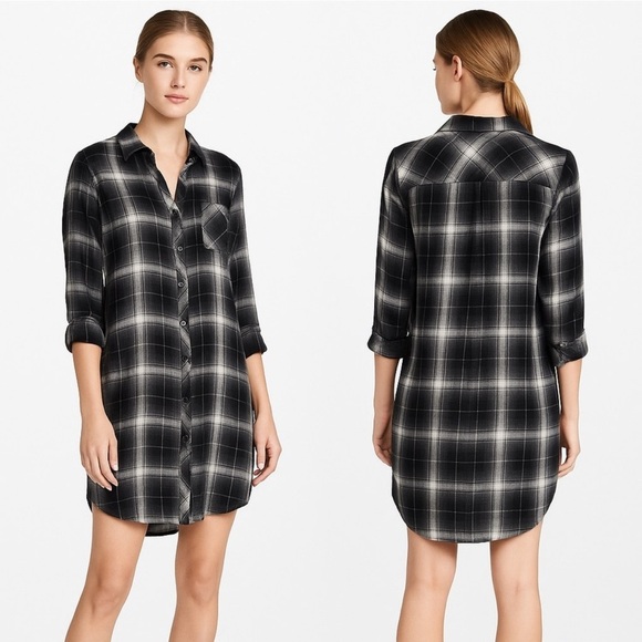 Rails Dresses & Skirts - Rails Black and White Plaid Mini Dress